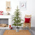 5.5’ Pre-Lit Artificial Pine Christmas Potted Tree, Clear LED Lights