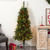 Pre-Lit Flat Back Montreal Pine Artificial Christmas Wall Tree- 5’ - Clear LED Lights - IMAGE 1