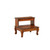 Queen Anne Legged Bed Step - 19" - Cherry Brown - IMAGE 3