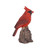 6.5" Motion Activated Singing Cardinal Standing on Stump Outdoor Garden Statue - IMAGE 5