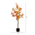 Maple Leaf Artificial Potted Tree - 4' - Orange and Red