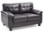 Flared Arm Faux Leather Tufted Straight Sofa - 57" - Brown - IMAGE 2