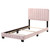 Twin Velvet Upholstered Channel Tufted Panel Bed - 81" - Pink - IMAGE 3