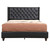 Full Nailhead and Faux Jewel Tufted Upholstered Panel Bed - 80" - Black - IMAGE 2