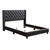 Full Nailhead and Faux Jewel Tufted Upholstered Panel Bed - 80" - Black - IMAGE 3
