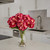 Hydrangea Artificial Floral Arrangement with Vase - 20" - Pink - IMAGE 3