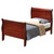 Wooden Sleigh Twin Platform Bed - 87" - Brown - IMAGE 1