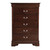 Wooden 5-Drawer Bedroom Chest - 48" - Dark Brown - IMAGE 1