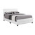 Full Button Faux Leather Panel Bed - 83" - White - IMAGE 2