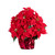 Potted Poinsettia Artificial Floral Arrangement - 19" - Red - IMAGE 2