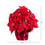 Potted Poinsettia Artificial Floral Arrangement - 19" - Red - IMAGE 3