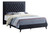 Upholstered Tufted Velvet King Panel Bed - 87" - Black - IMAGE 2