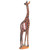 3' Brown Contemporary Hand-Carved Giraffe - IMAGE 1