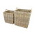 Square Rattan Storage Basket with Handles - 22.75" - Set of 2 - IMAGE 2