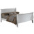 Wooden Sleigh Full Platform Bed - 90" - White - IMAGE 1