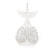 Angel Teardrop Glass Christmas Ball Ornaments - 5" - White - 4ct - IMAGE 2