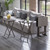 Rectangular Folding Snack Tables with Rack - 30.75" - Oyster Gray - 5pc - IMAGE 1