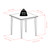3-Piece Wooden Dining Table and X-Back Chair Set - 29.5" - Walnut Brown - IMAGE 4