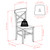 3-Piece Wooden Dining Table and X-Back Chair Set - 29.5" - Walnut Brown - IMAGE 5