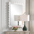 Scalloped Framed Beveled Rectangular Wall Mirror - 40" - Semi Gloss White Finish - IMAGE 3