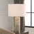 Travertine Table Lamp with Round Shade - 23.25" - Antique Brass - IMAGE 2