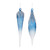 Beaded Ombre Glass Icicle Drop Christmas Ornaments - 9.5" - Blue - 12ct - IMAGE 1