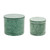 Scalloped Metal Round Container with Lid - 5.75" - Sage Green - Set of 2 - IMAGE 1