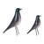 Birds with Metal legs Figurines - 8.5" - Set of 2 - IMAGE 1