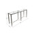 Iron Console Table with Tempered Glass - 63.5"