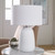 Rounded Base Ceramic Table Lamp with Drum Shade - 25.5" - Matte White - IMAGE 4