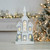 LED Lighted Flocked Church Christmas Decoration - 22.25" - White and Green - IMAGE 1