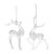 Bubbled Deer Christmas Ornaments - 6" - Clear - 6ct - IMAGE 2