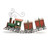 Train Christmas Figurine with Presents - 29.25" - Green and Red - IMAGE 1