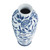 Floral Chinoiserie Ceramic Vase - 13" - White and Blue - IMAGE 3