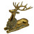 Sitting Glitter Reindeer Christmas Figurine - 8.5" - Gold - IMAGE 1