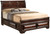 Wooden Sleigh Queen Panel Bed with Drawers - 92" - Dark Brown - IMAGE 3