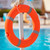Pool Floation Life Ring Buoy with Rope - Adult - 28" - IMAGE 1