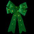 LED Lighted Tinsel Bow Christmas Decoration - 24" - Green - IMAGE 3