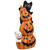 Lighted Stacked Jack-O-Lanterns with Ghost and Black Cat Halloween Decoration - 20" - LED Clear Lights - IMAGE 4
