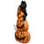 Lighted Stacked Jack-O-Lanterns with Ghost and Black Cat Halloween Decoration - 20" - LED Clear Lights - IMAGE 5