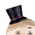 23" Mummy in Top Hat Holding Jack-O-Lantern Candy Dish Halloween Decoration