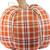 Plush Plaid Pumpkin Fall Harvest Decoration - 8" - Orange and Green