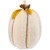 Plush Pumpkin Fall Harvest Decoration - 10" - Cream and Yellow - IMAGE 3