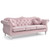 Velvet Tufted Chesterfield 3-Seater Sofa with Throw Pillows - 82" - Pink - IMAGE 5