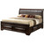 Upholstered Sleigh Full Panel Bed with Storage Drawers - 87" - Brown - IMAGE 2