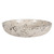 Handcrafted Limestone Accent Bowl - 18" - Natural White and Black - IMAGE 1