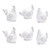 Ceramic Resting Chicken Figurines - 5" - Set of 6