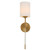 Clear Acrylic Accented Wall Sconce Lighting Fixtures - 20" - Brass and White - IMAGE 3