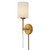 Clear Acrylic Accented Wall Sconce Lighting Fixtures - 20" - Brass and White - IMAGE 4