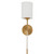 Clear Acrylic Accented Wall Sconce Lighting Fixtures - 20" - Brass and White - IMAGE 5